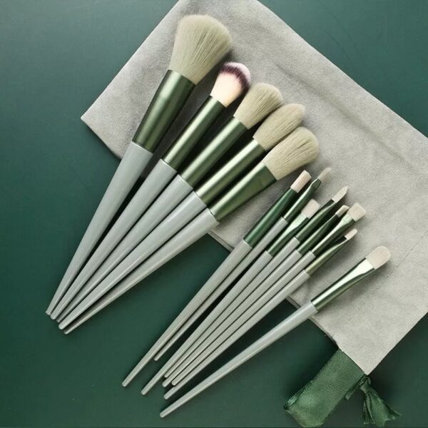 Set X13 Brochas Y Pinceles Maquillaje Estuche - Image 2