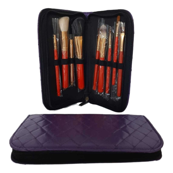 Set 9 Brochas Maquillaje Con Estuche