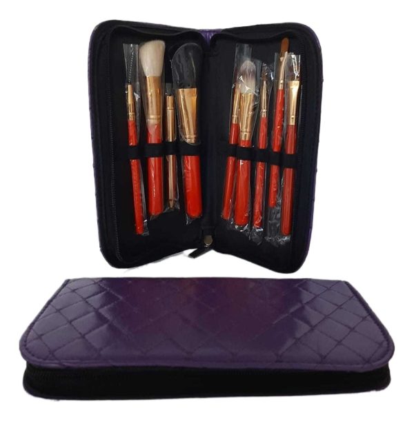 Set 9 Brochas Maquillaje Con Estuche