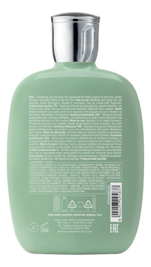 Alfaparf Semi Di Lino Shampoo Energizante Pelo Débil X 250ml - Image 3