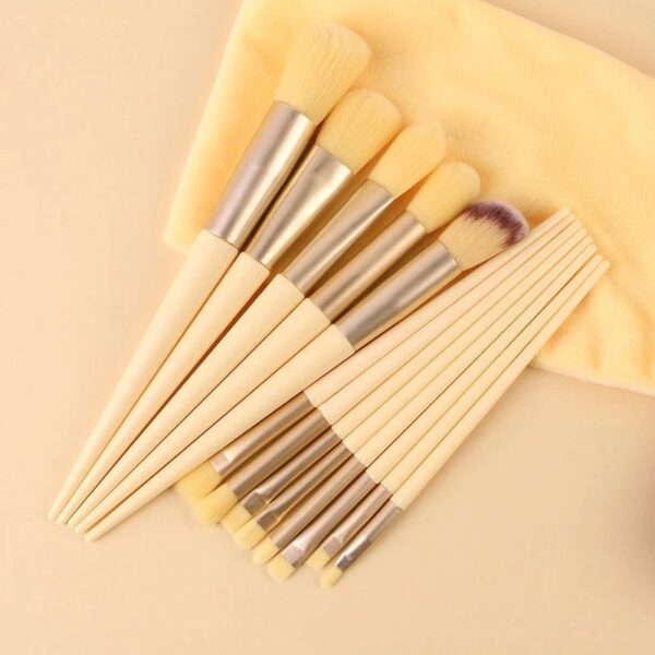 Set X13 Brochas Y Pinceles Maquillaje Estuche