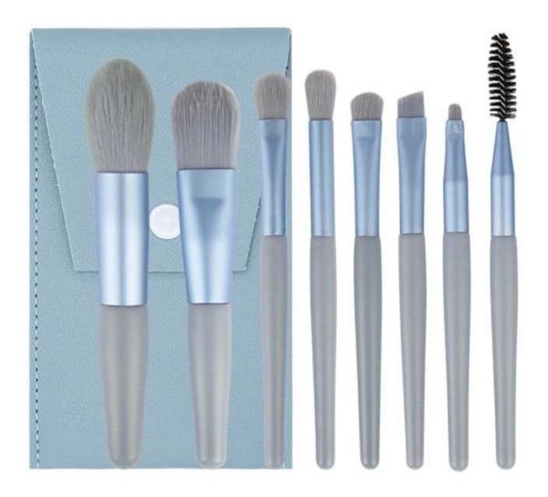 Set 8 Brochas Maquillaje Mini Travel Con Estuche - Image 2