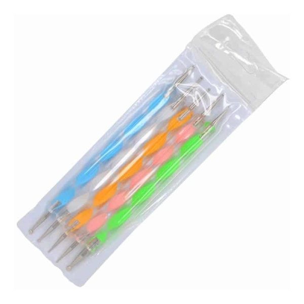Set De 5 Pinceles Dotting Pen Decoración De Uñas - Image 3