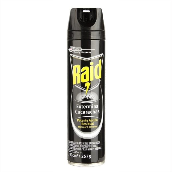 Raid Exterminador Para Cucarachas Aerosol 390cc/304g 6