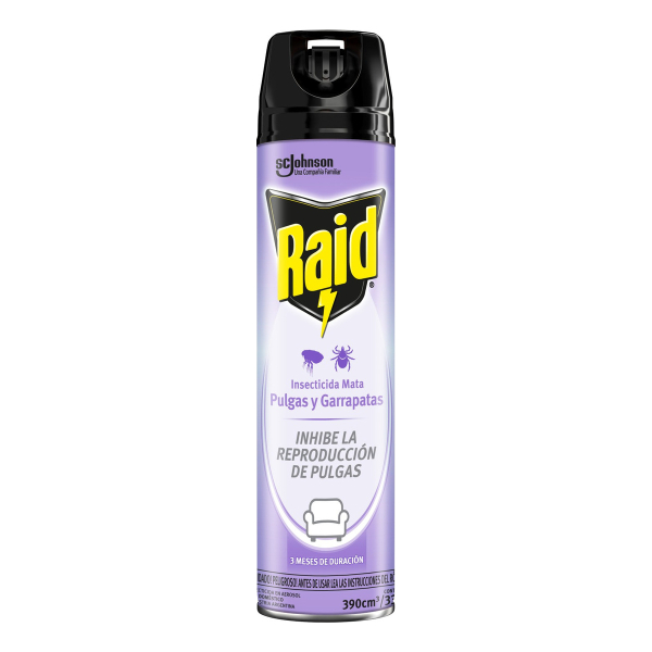 Raid Mata Pulgas Y Garrapatas Insecticida 390cc/335g Aerosol