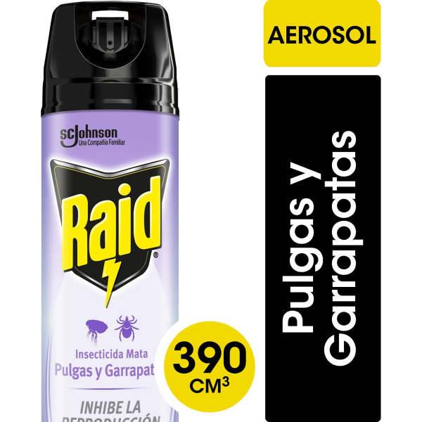 Raid Mata Pulgas Y Garrapatas Insecticida 390cc/335g Aerosol - Image 2