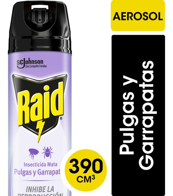 Raid Mata Pulgas Y Garrapatas Insecticida 390cc/335g Aerosol - Image 2