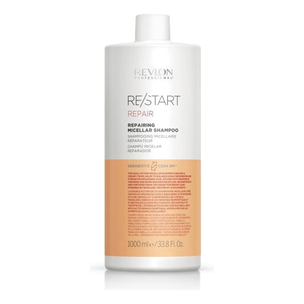 Revlon Restart Repair Repairing Micellar Shampoo 1lt Repara