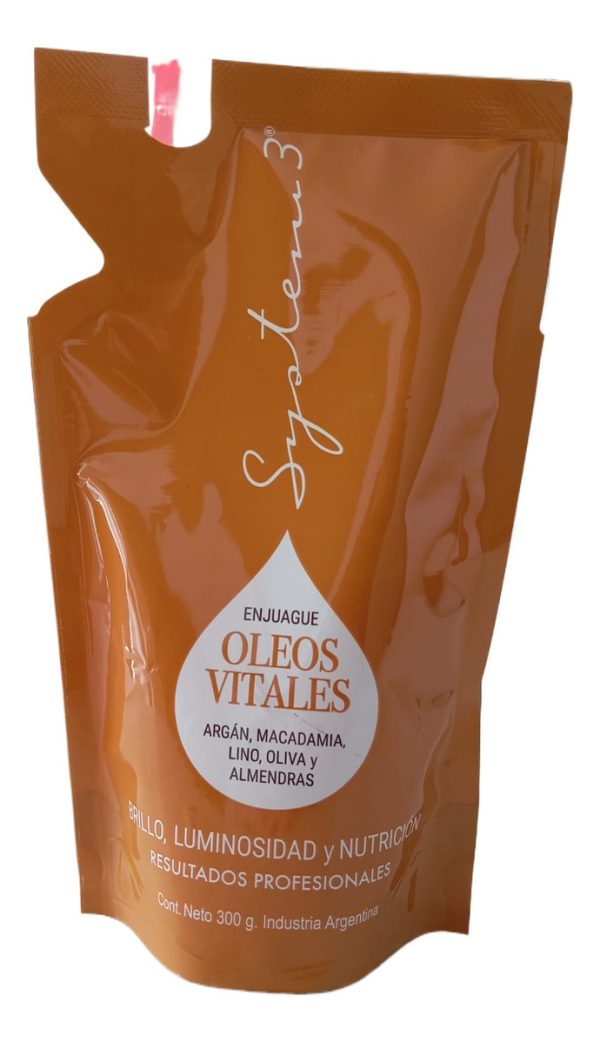 Acondicionador Óleos Vitales Repuesto System 3 X300g Doypack