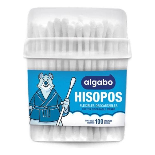 Hisopos De Algodón Tubo 100u Algabo