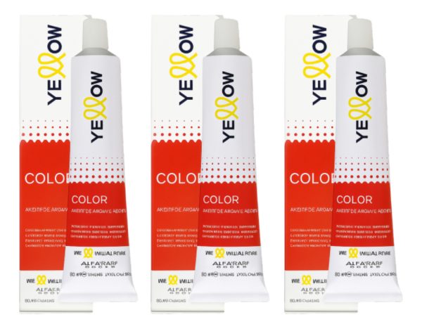 Pack X3 Tintura Permanente Yellow Alfaparf 60gr A Eleccion