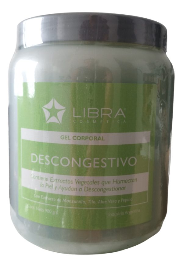 Gel Descongestivo 980 G Libra Cosmetica