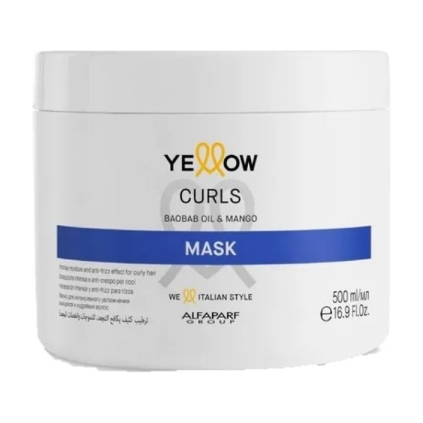 Mascarilla Yellow Curls Para Rizos Anti Frizz 500ml Alfaparf - Image 2