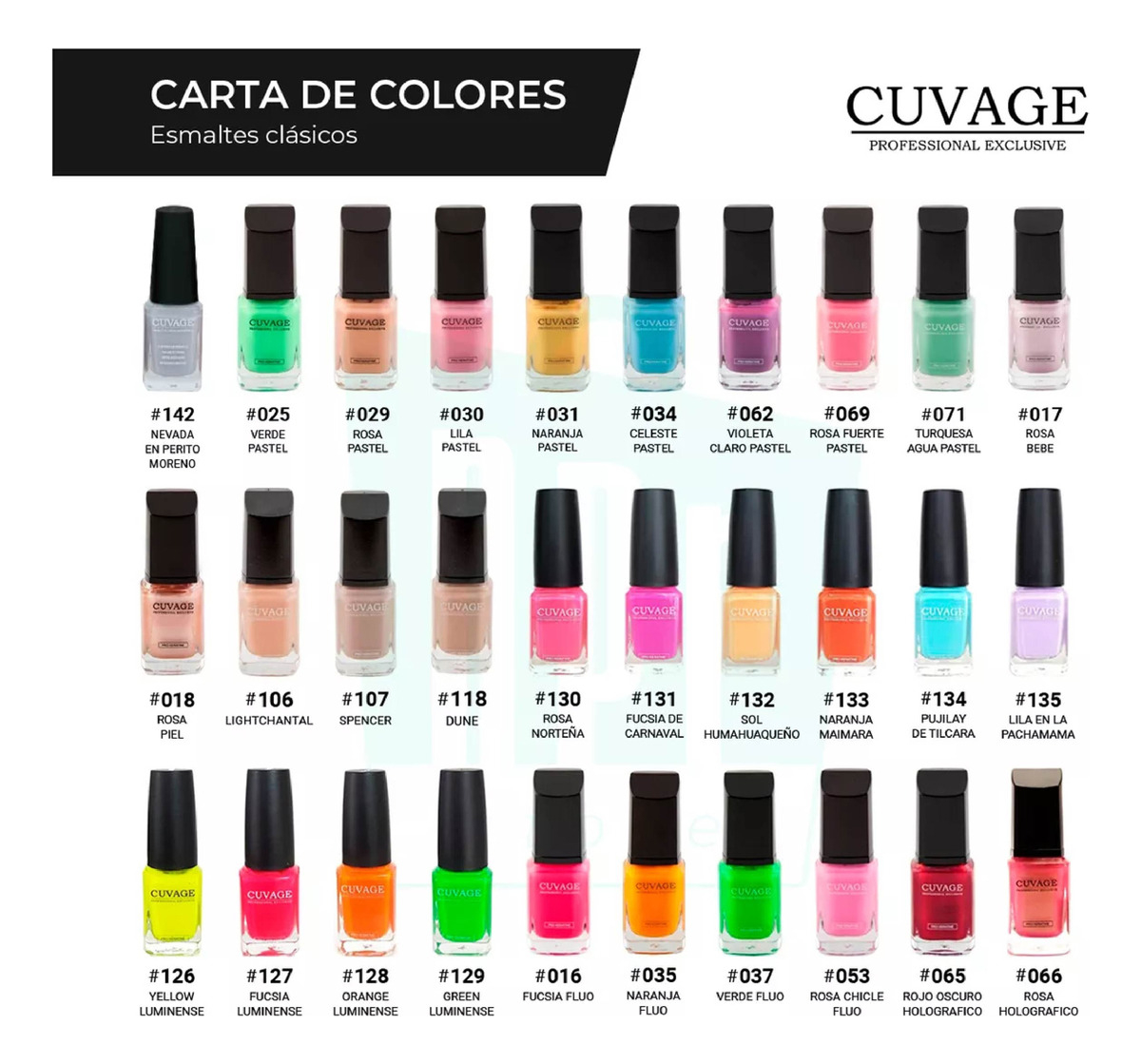 Kit X4 Esmaltes Tradicionales Cuvage X 11ml Color A Elección - Image 4