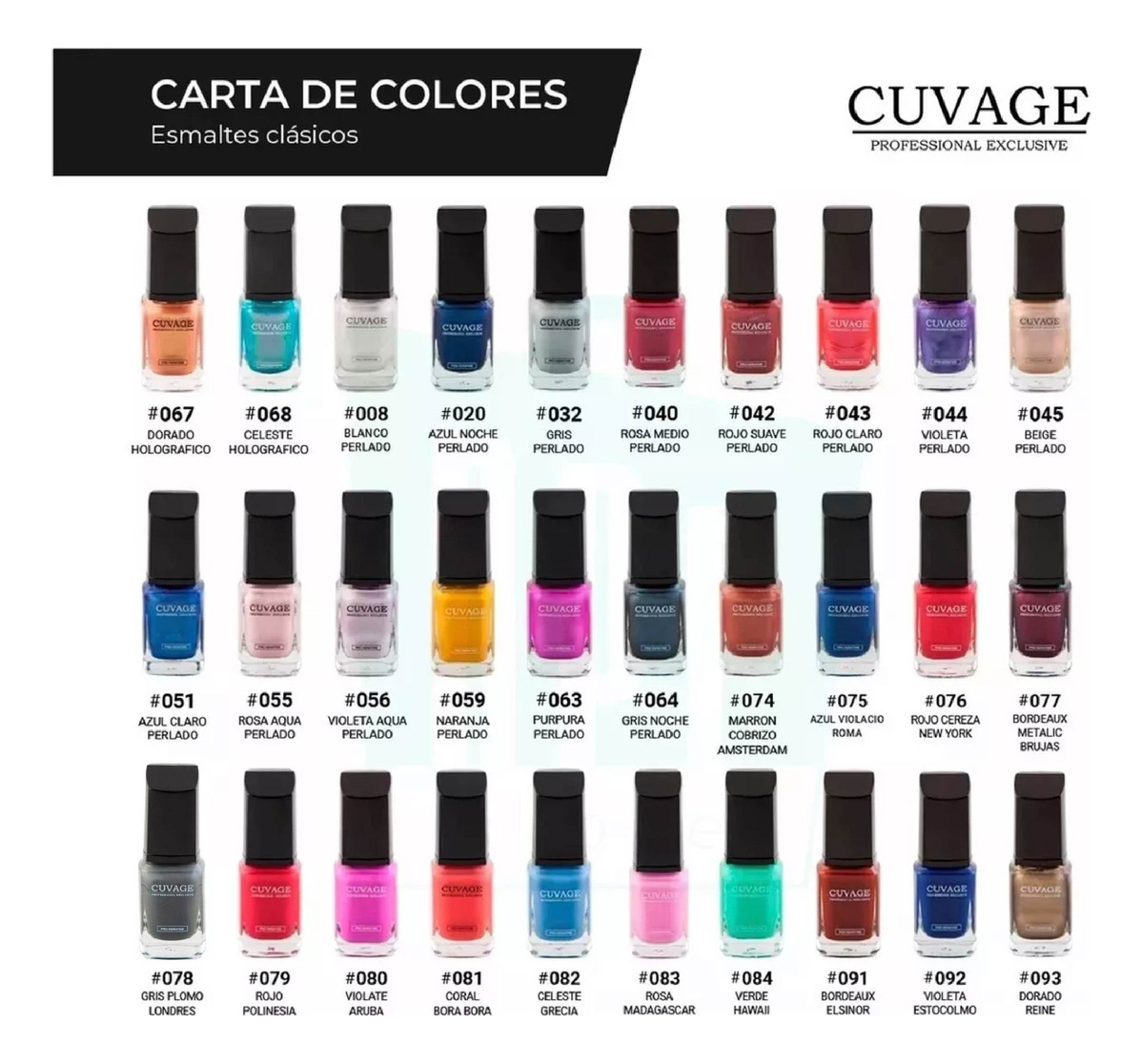 Kit X4 Esmaltes Tradicionales Cuvage X 11ml Color A Elección - Image 5