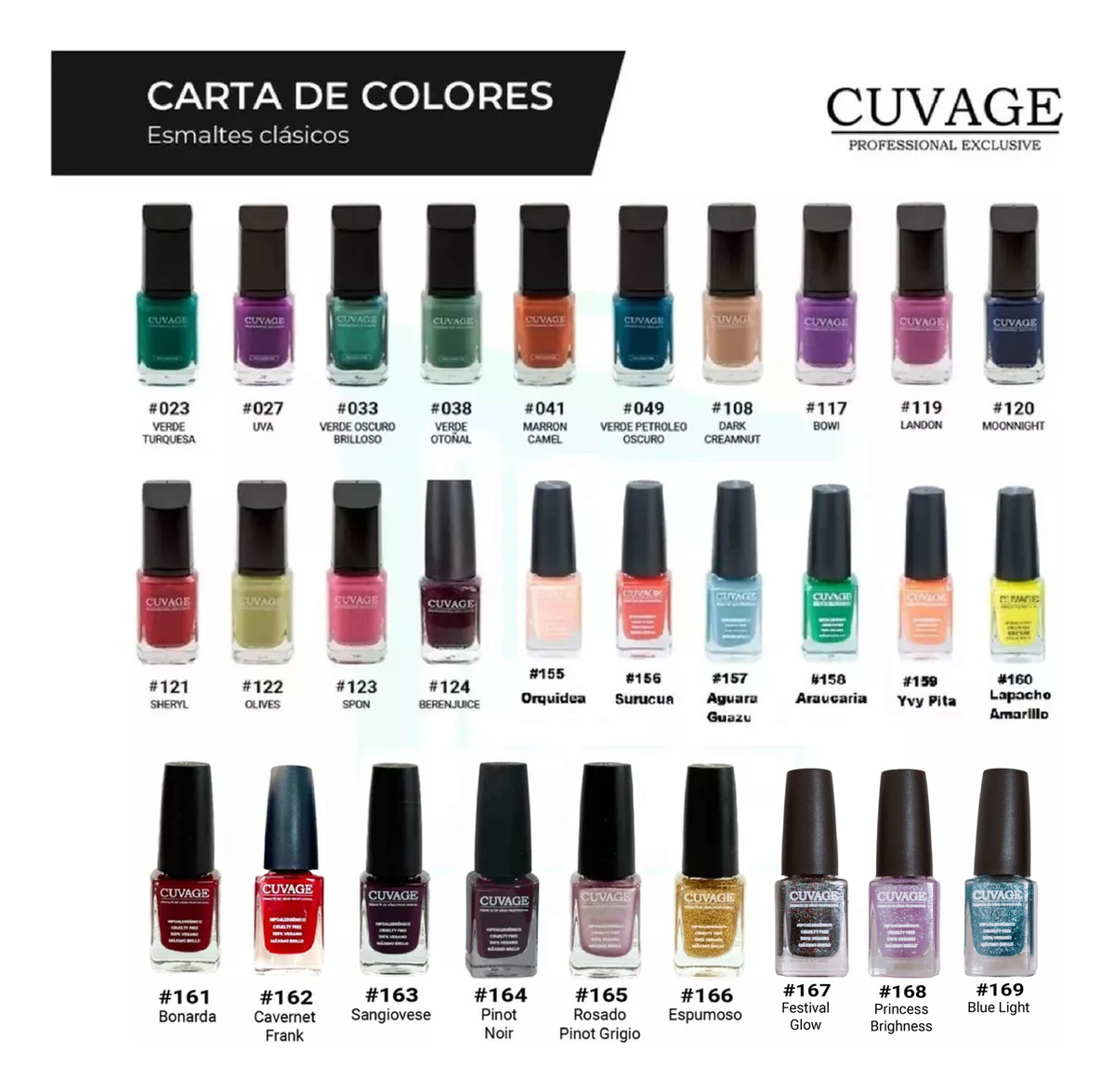 Kit X4 Esmaltes Tradicionales Cuvage X 11ml Color A Elección - Image 7