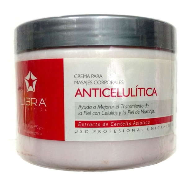 Crema Masajes Anti Celulitis X490 Gr Centella Asiatica Libra