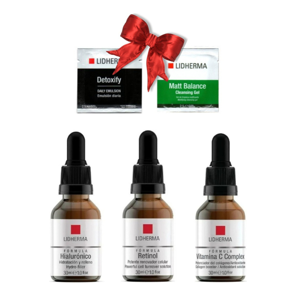 Lidherma Kit Activos Retinol + Hialurónico + Vitamina C