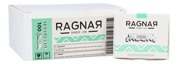 Ragnar 10 Cajas De Filos Hoja Navaja Afeitar Barberia X 100 - Image 2