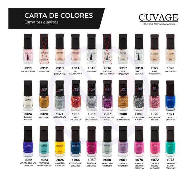 Cuvage X18 Esmaltes Tradicionales Apto Vegano Pro Keratina - Image 3