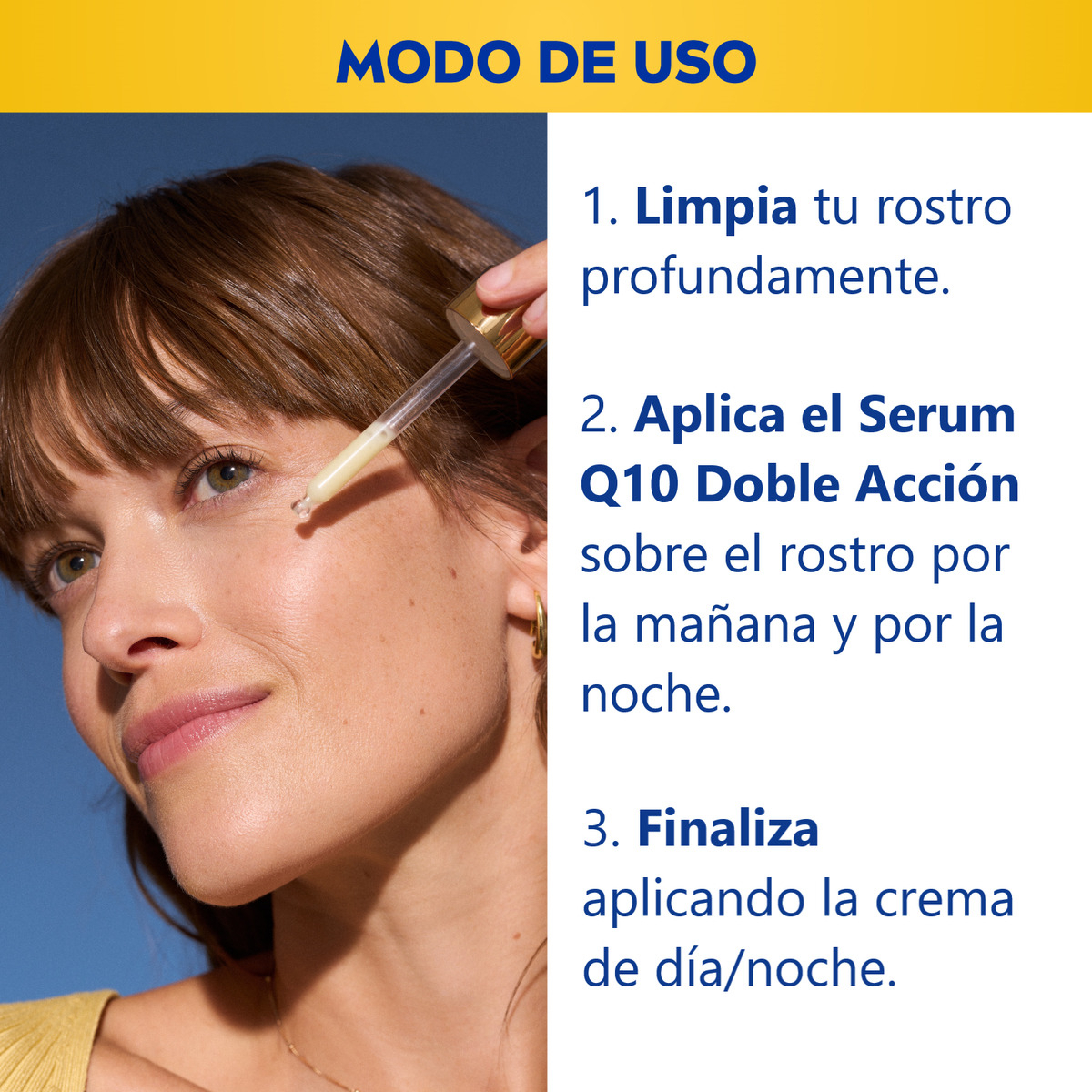 Serum Facial Doble Accion Nivea Q10 Antiarrugas X 30ml - Image 6