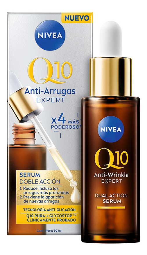 Serum Facial Doble Accion Nivea Q10 Antiarrugas X 30ml - Image 8
