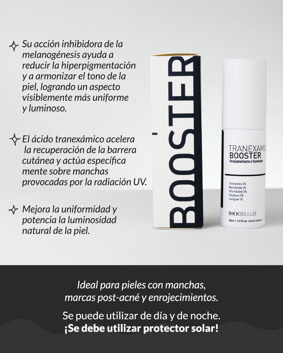 Booster Facial Tranexamic 30ml Biobellus Momento De Aplicación Día/noche Tipo De Piel Mixta - Image 2