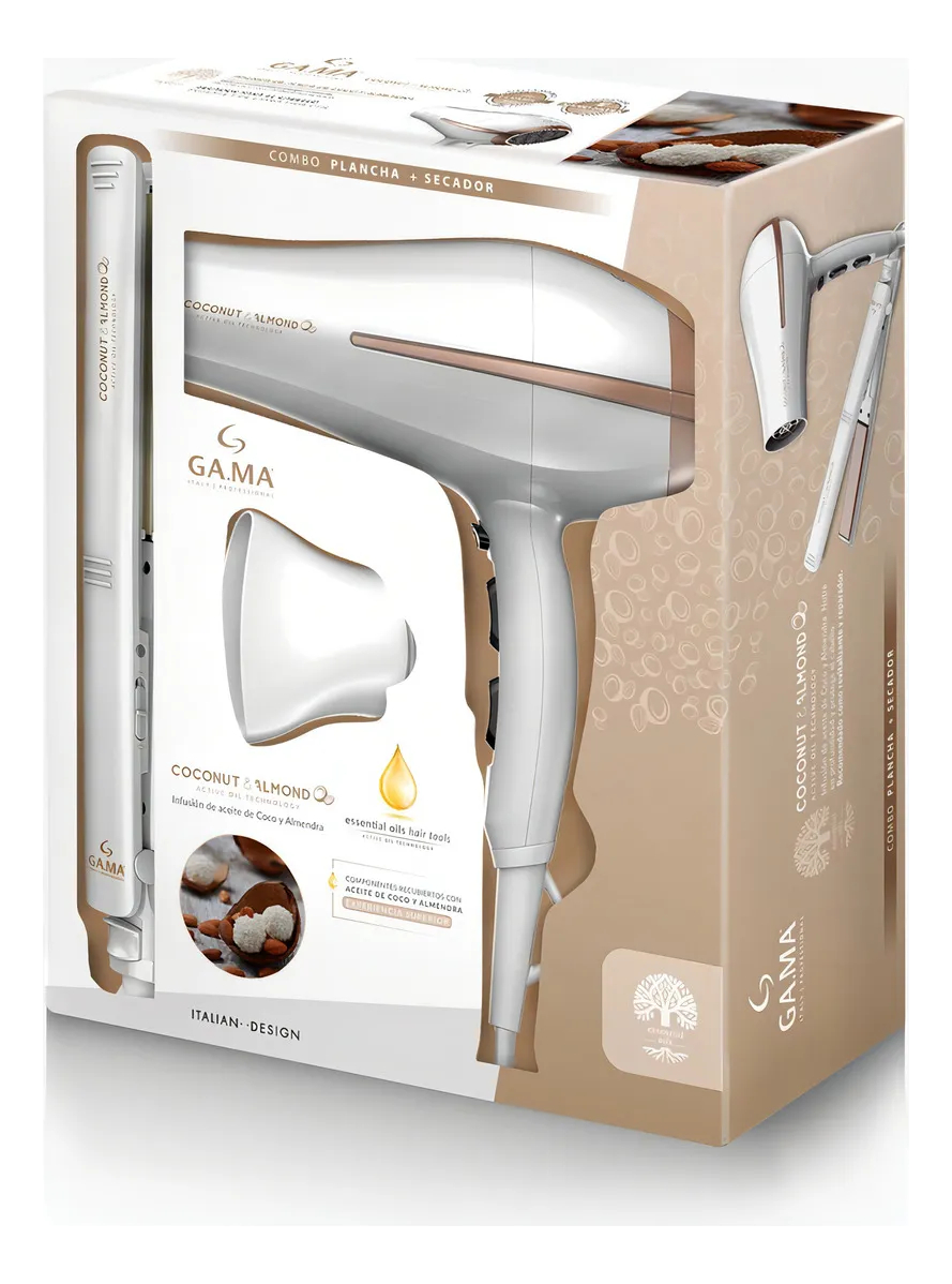 Set Gama Planchita 230°c + Secador 2200w Coconut & Almond - Image 2