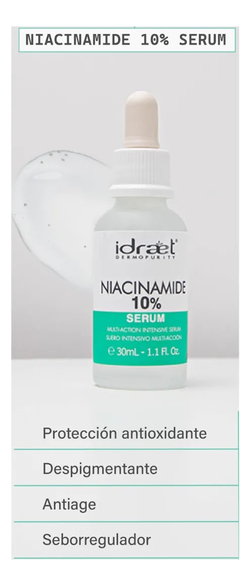 Idraet Serum Niacinamida 10% Multi Accion Intensivo 30ml - Image 3