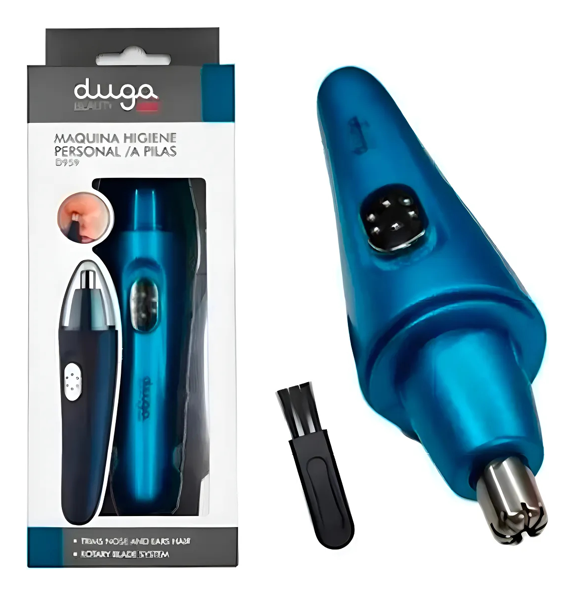 Trimmer Duga Beauty Depilador Nasal Oido Nariz Cejas D-959 Color Azul