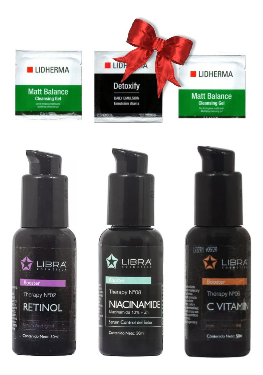 Kit X3 Serum Retinol + Niacinamida + Vitamina C Libra