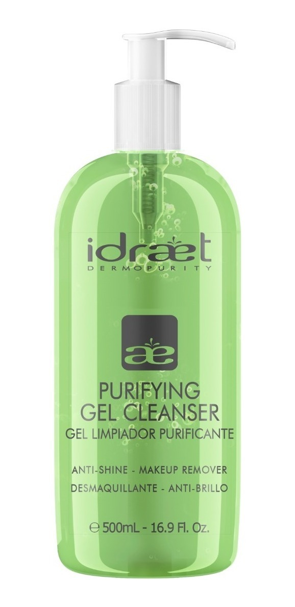 Gel Limpiador Purificante Idraet Para Piel Grasa De 500ml