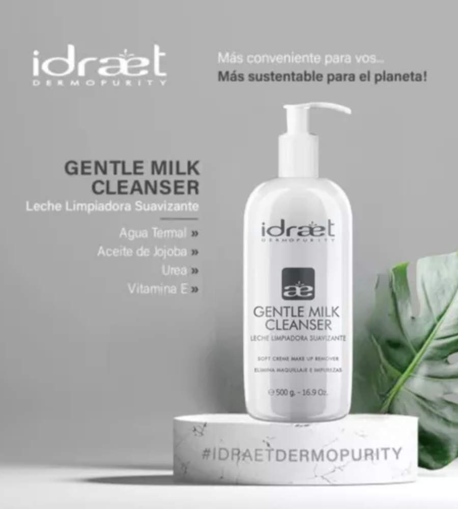 Leche Limpiadora Suavizante Idraet Gentle Milk Cleanser - Image 2