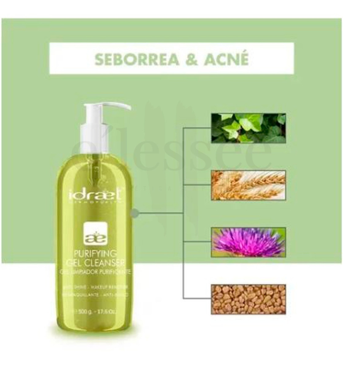 Gel Limpiador Purificante Idraet Para Piel Grasa De 500ml - Image 2