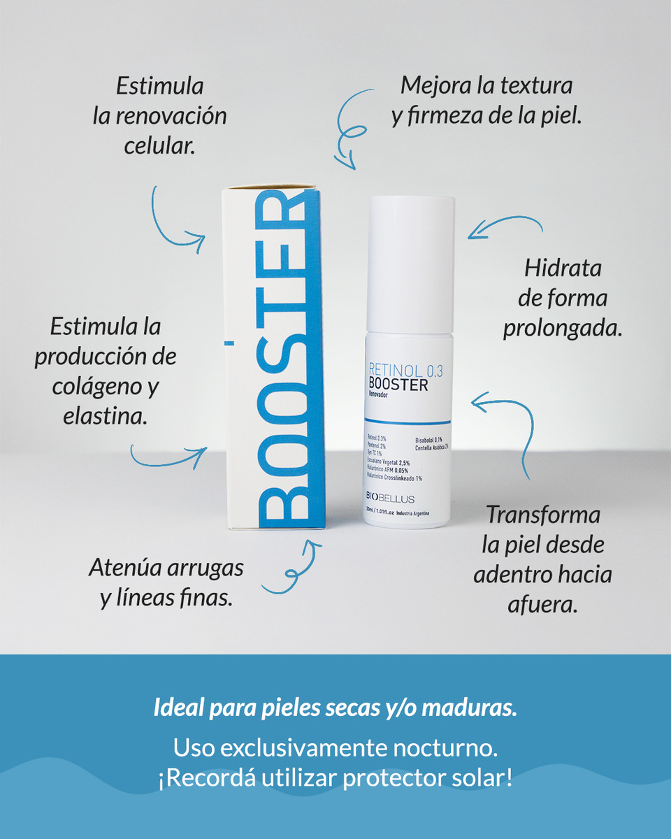 Booster Facial Retinol 0.3 30ml Biobellus Momento De Aplicación Noche Tipo De Piel Mixta - Image 2