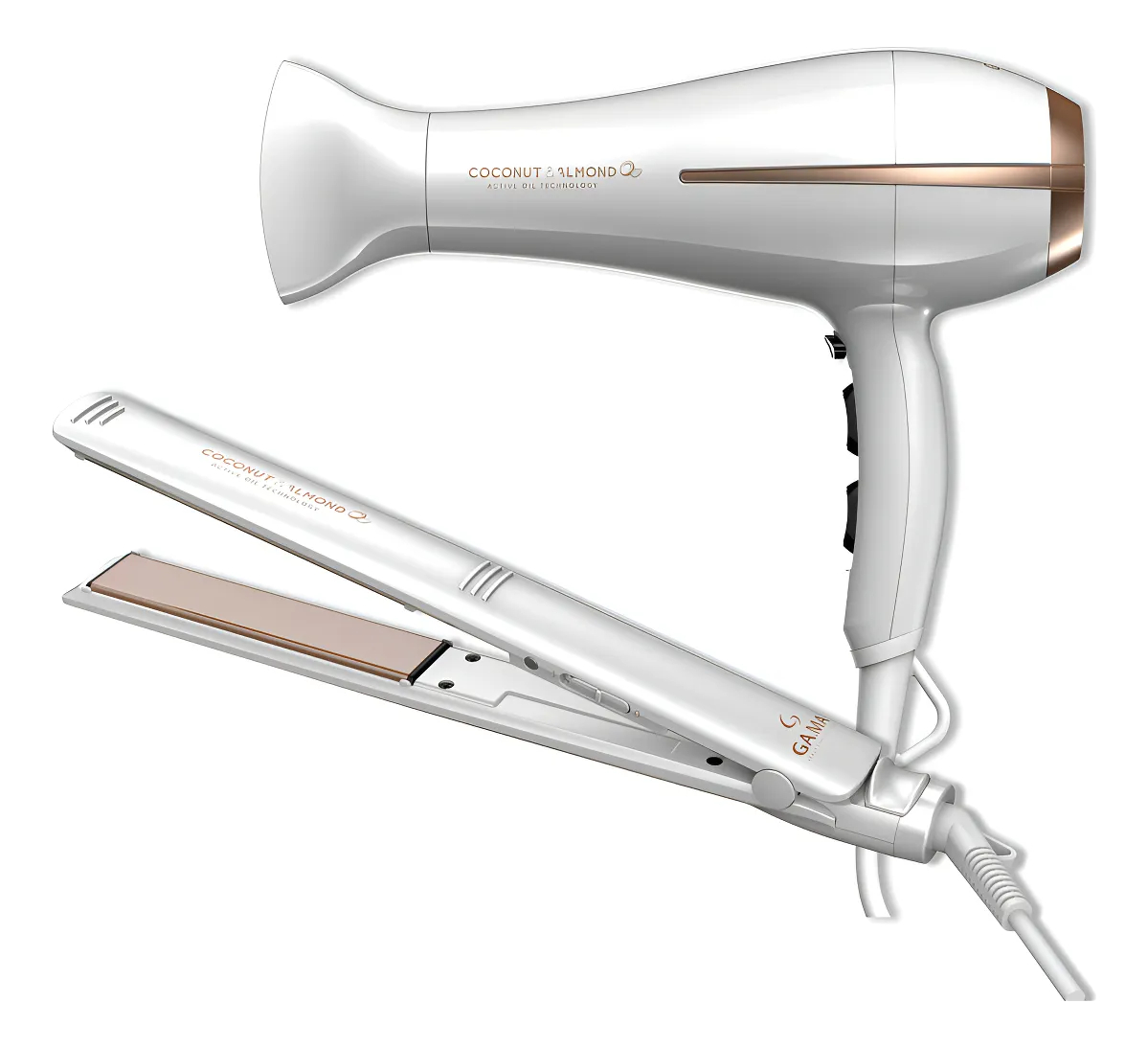 Set Gama Planchita 230°c + Secador 2200w Coconut & Almond