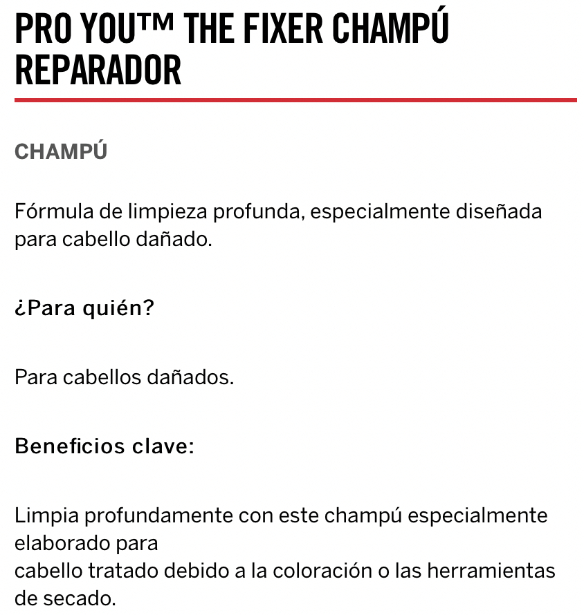 Revlon Pro You The Fixer Cabello Dañado Shampoo Reparador 350ml - Image 2