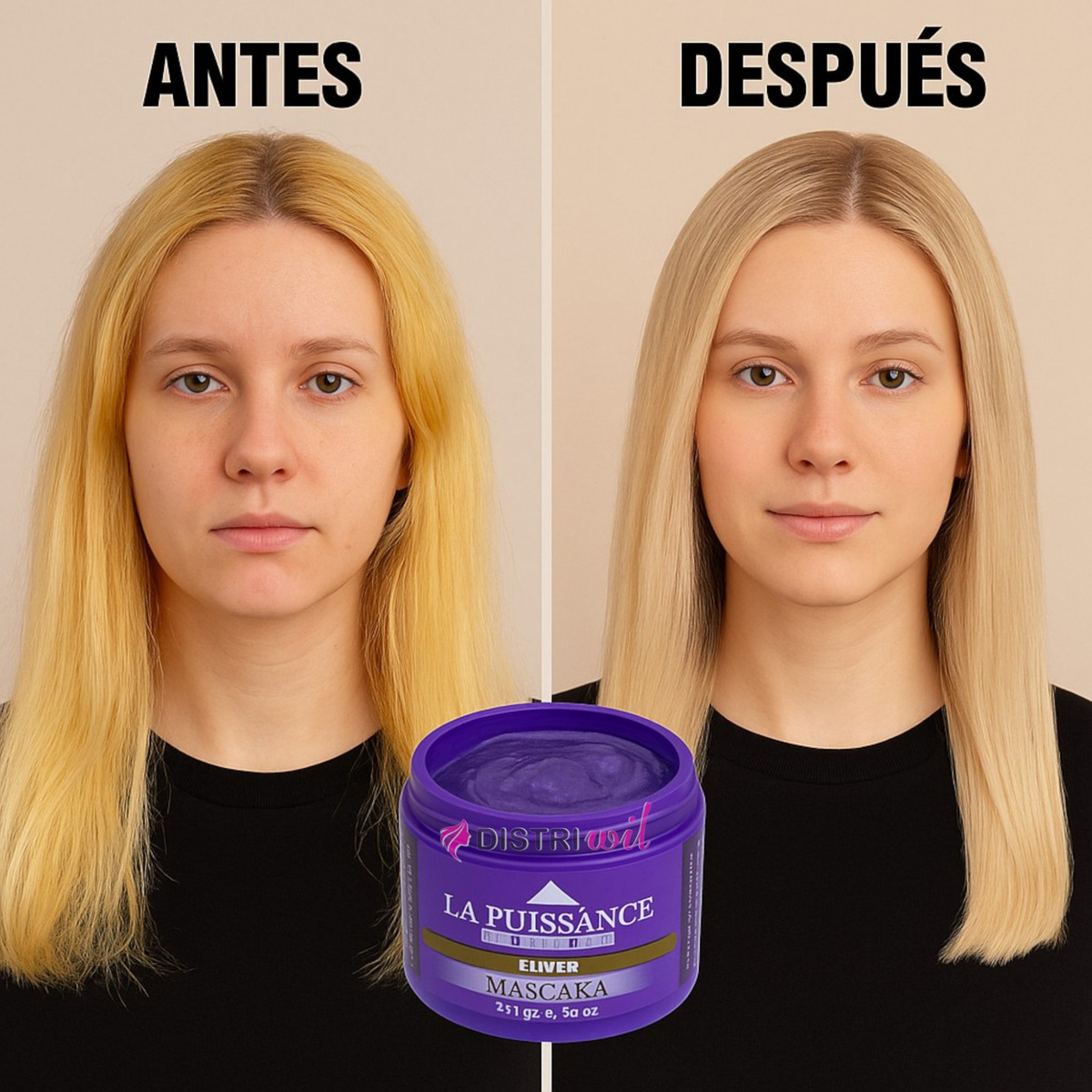 Tratamiento Capilar Matizador La Puissance Silver X250ml Ideal Uso Profesional Estetica Peluqueria Salon - Elimina Tonos Amarillos Para Un Rubio Natural - Image 4