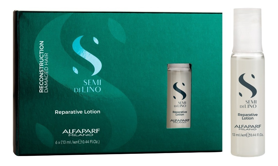 Alfaparf Semi Di Lino Ampolla Loción Reparadora Pelo Dañado - Image 3
