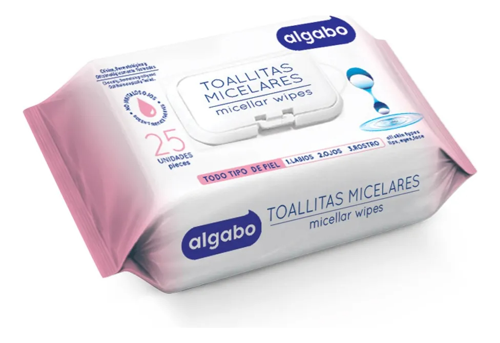 Toallitas Húmedas Agua Micelar 25u Algabo