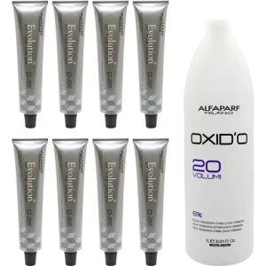 Kit Alfaparf Evolution X8 Tinturas + Oxidante 1lt A Elección