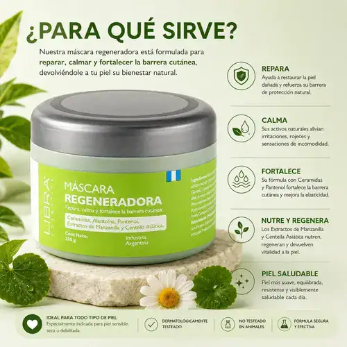 Libra Mascara Regeneradora Centella Asiática Manzanilla 250g - Imagen 2