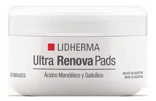 Ultra Renova Pads Mandélico Salicílico Lidherma Manchas Acne Momento de aplicación Noche Tipo de piel Normal