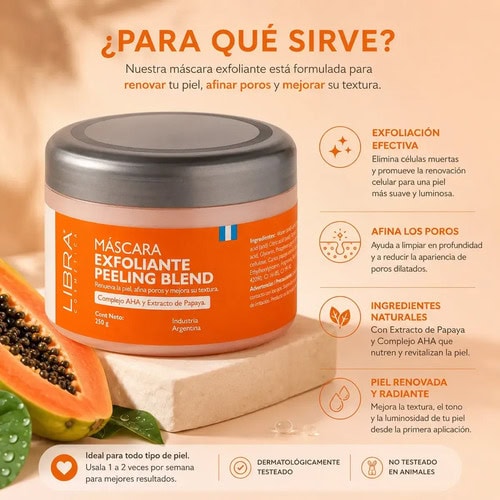 Libra Máscara Exfoliante Peeling Blend Láctico Glicólico 250 - Imagen 2