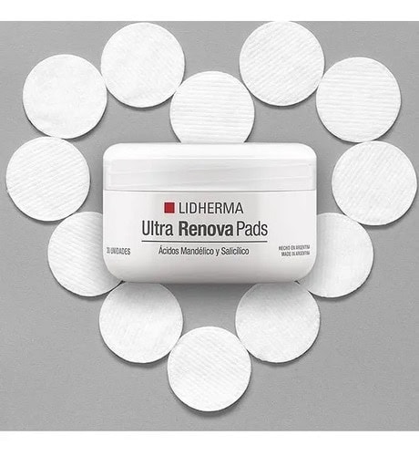Ultra Renova Pads Mandélico Salicílico Lidherma Manchas Acne Momento de aplicación Noche Tipo de piel Normal - Imagen 2