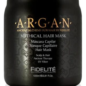 Fidelite Mascara Capilar Argan Mythical X1000ml Hidratacion Brillo Suavidad Nutricion Reparacion Filtro Uv Uso Profesional Ideal Estetica Peluqueria