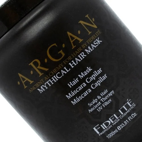 Fidelite Mascara Capilar Argan Mythical X1000ml Hidratacion Brillo Suavidad Nutricion Reparacion Filtro Uv Uso Profesional Ideal Estetica Peluqueria - Imagen 2