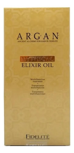 Mythical Argan Elixir Oil Fidelite Aceite Cabello Nutritivo e Hidratante Multifunción x 120ml Oleo Extraordinario Serum Reparador Puntas Anti Frizz Protector Termico Con Vitamina E Filtro Uv Brillo - Imagen 2
