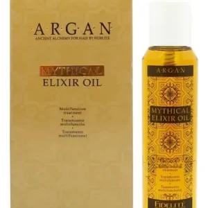 Mythical Argan Elixir Oil Fidelite Aceite Cabello Nutritivo e Hidratante Multifunción x 120ml Oleo Extraordinario Serum Reparador Puntas Anti Frizz Protector Termico Con Vitamina E Filtro Uv Brillo